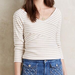 NWOT Anthropologie Off-The-Shoulder Striped Top